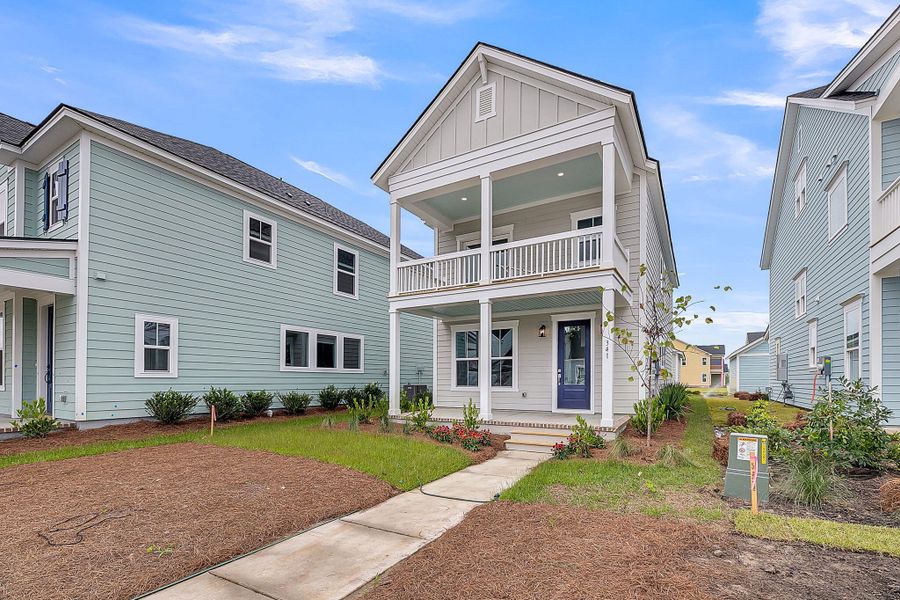 Exterior details and patio area of a home in Nexton - Midtown - The Park Collection, Summerville (Image 24). Exterior details and patio area of a home in Nexton - Midtown - The Park Collection, Summerville (Image 24).