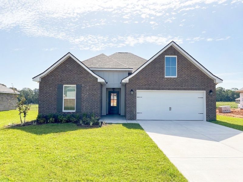 Front exterior of a new home in Houston Place, Crestview, FL, highlighting curb appeal (Image 1). Front exterior of a new home in Houston Place, Crestview, FL, highlighting curb appeal (Image 1).