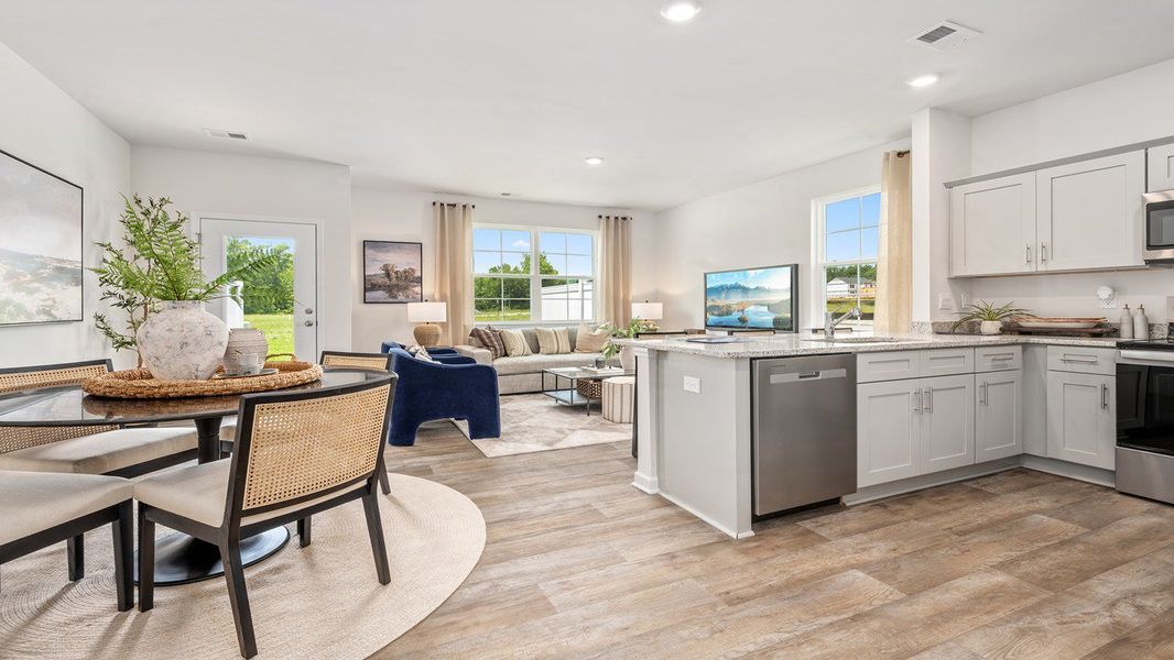 Furnished interior view inside a new home in North Village Townes, Greensboro (Image 4).