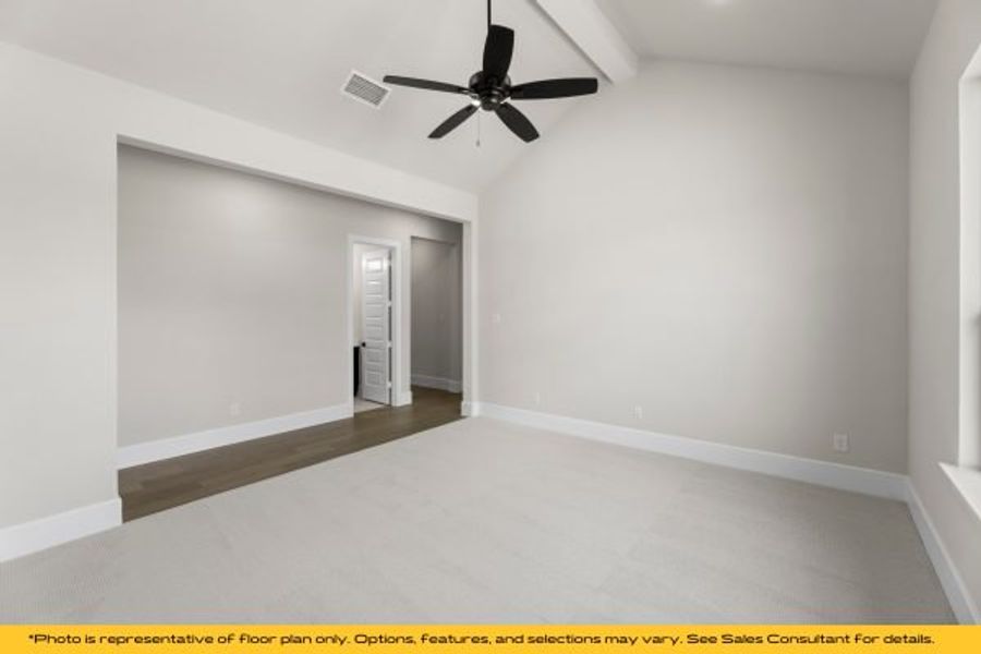Representative unfurnished interior of a home built from the Belize by Stonefield Homes in Heath Golf and Yacht Club, Rockwall (Image 61).