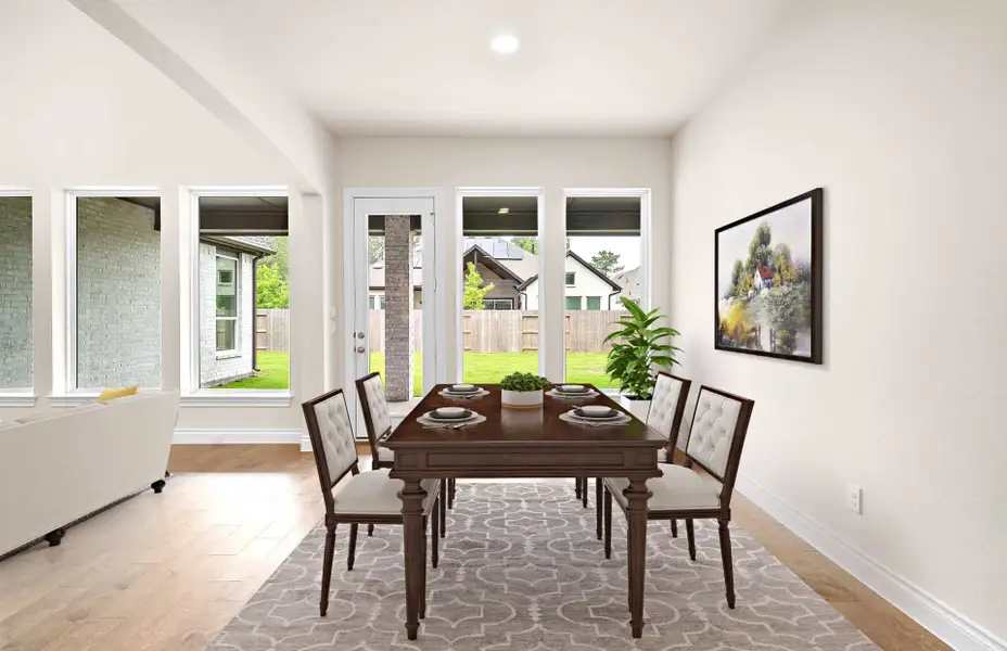 Representative furnished interior of a home built from the 4094 by Ravenna Homes in Artavia 70′, Conroe (Image 6).