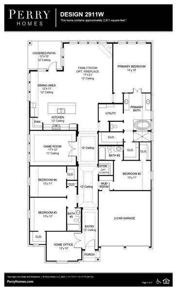 Floor Plan for 2911W