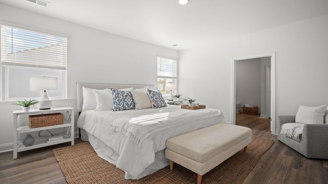 Representative furnished interior of a home built from the Hemingway-Exp by D.R. Horton in The Lakes at North Glynn, Brunswick (Image 16).