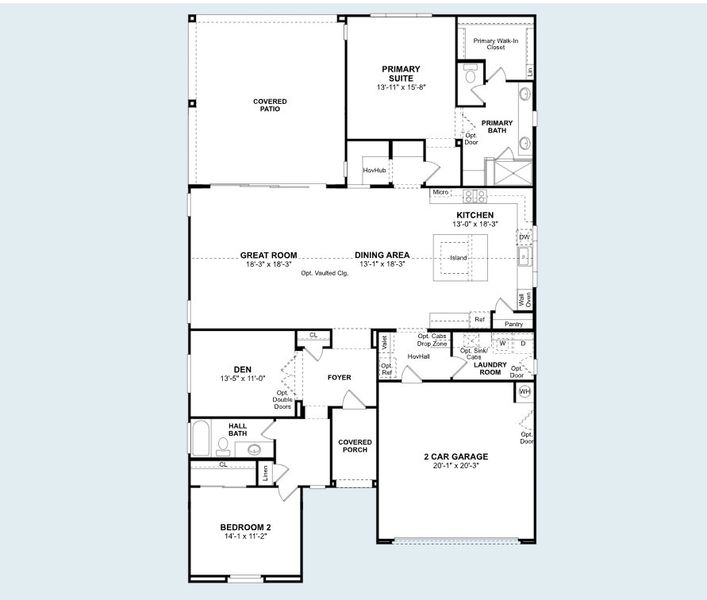 2D floor plan layout of this home in K. Hovnanian's® Four Seasons at Victory at Verrado, Buckeye, AZ (Image 3). 2D floor plan layout of this home in K. Hovnanian's® Four Seasons at Victory at Verrado, Buckeye, AZ (Image 3).