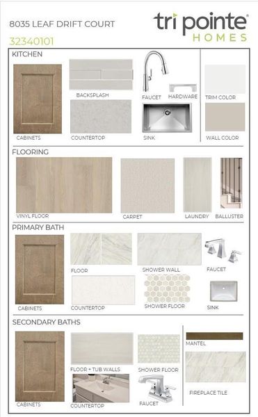 Sample of building materials used in homes in The Orchard At Pecan Ridge, Fulshear (Image 8). Sample of building materials used in homes in The Orchard At Pecan Ridge, Fulshear (Image 8).