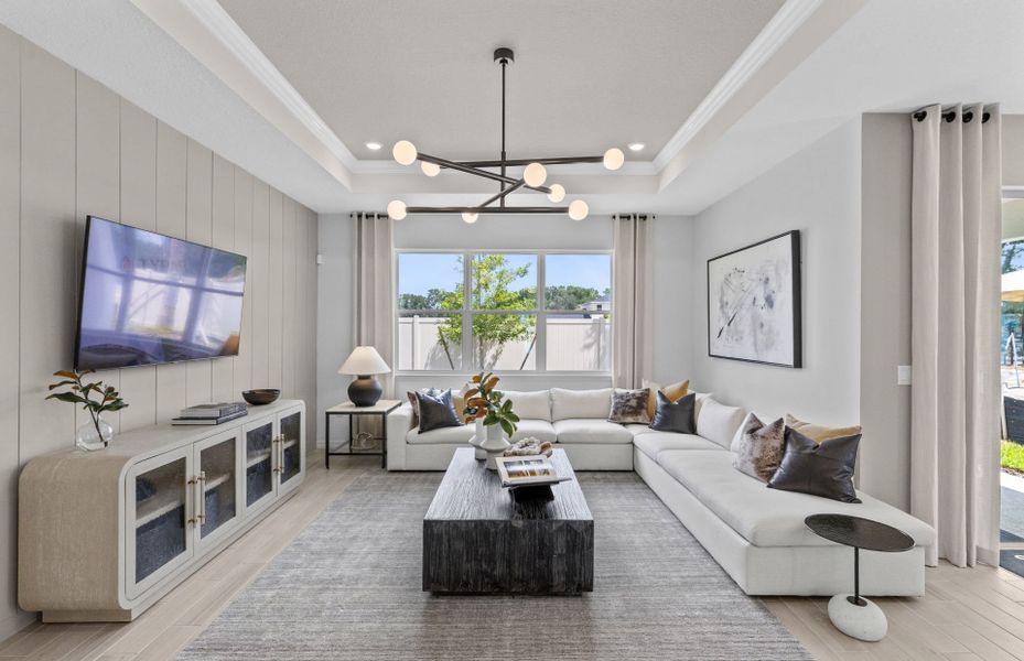 Representative furnished interior of a home built from the Heston by Pulte Homes in Canopy Preserve, Deland (Image 15).