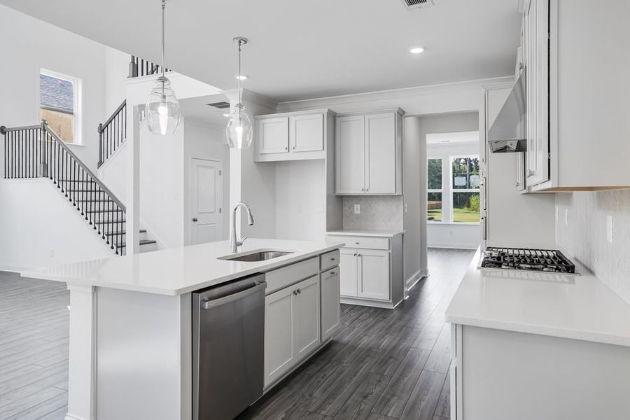 Furnished interior view inside a new home in Kennison Creek, Cumming (Image 9). Furnished interior view inside a new home in Kennison Creek, Cumming (Image 9).