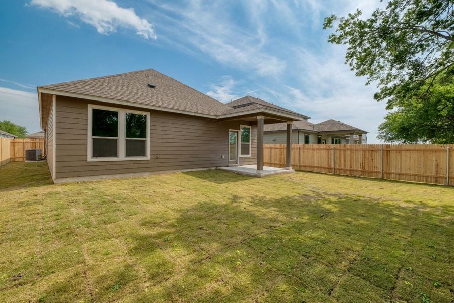 Exterior details and patio area of a home in Hidden Trails, Belton (Image 2). Exterior details and patio area of a home in Hidden Trails, Belton (Image 2).