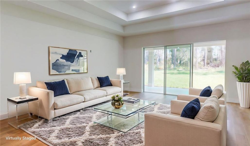 Family Room Virtually Staged