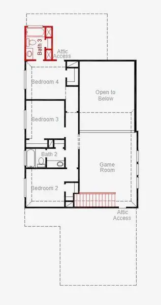 2D floor plan layout of this home in Candela, Richmond, TX (Image 3).