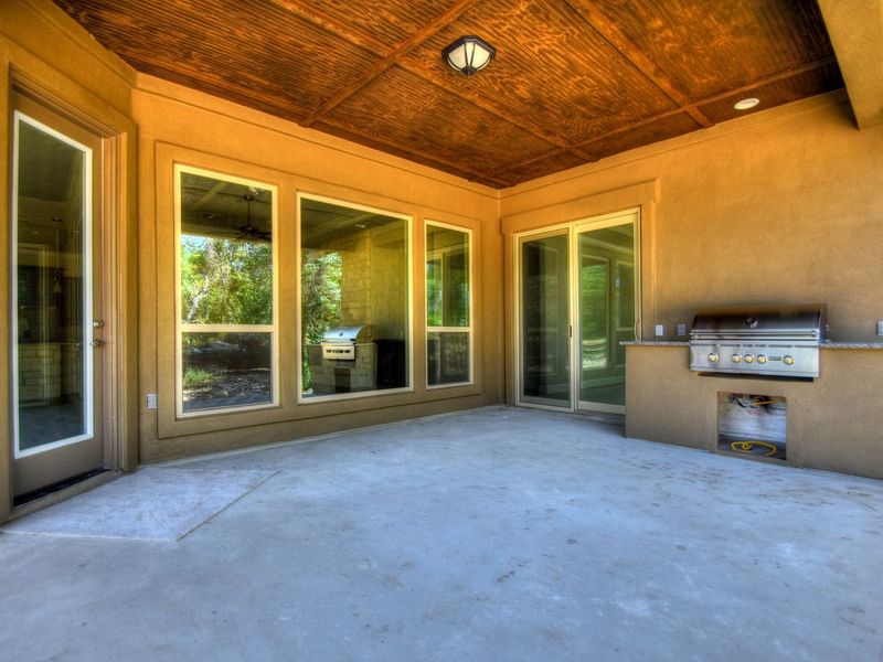 Representative exterior details of a home built from the San Simeon I by Giddens Homes in Clearwater Ranch, Liberty Hill (Image 102).