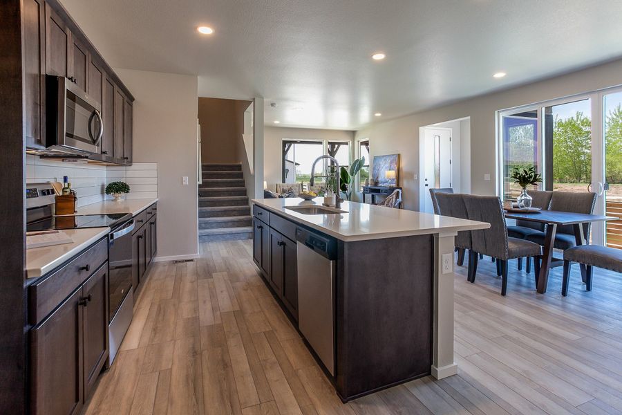 Furnished interior view inside a new home in Trailside, Timnath (Image 7).