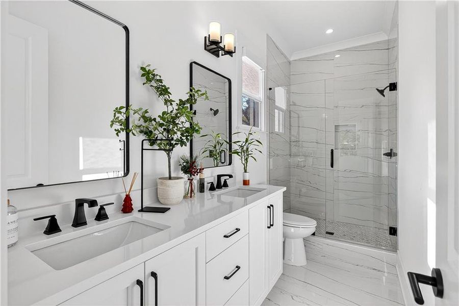 Furnished interior view inside a new home in , Marietta (Image 75).