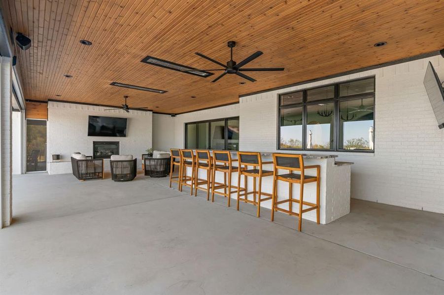 View of patio / terrace featuring ceiling fan View of patio / terrace featuring ceiling fan