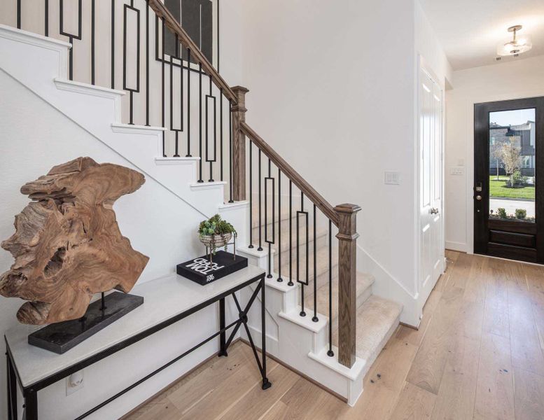 Representative furnished interior of a home built from the Chester Plan by Highland Homes in Bridgeland Central: The Cottages, Cypress (Image 22).