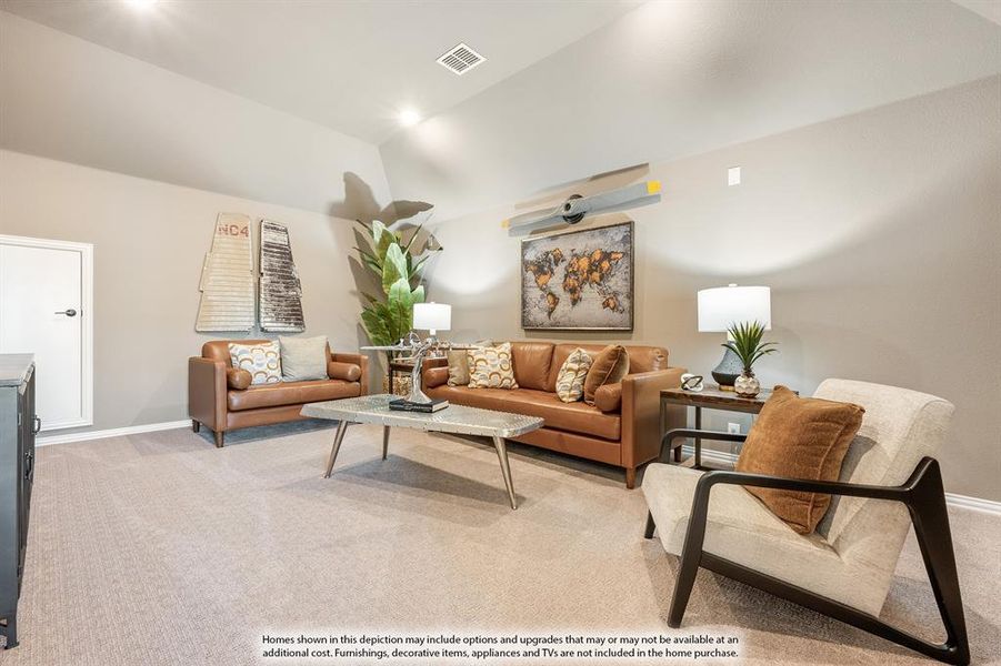 Furnished interior view inside a new home in Sutton Fields, Celina (Image 9). Furnished interior view inside a new home in Sutton Fields, Celina (Image 9).