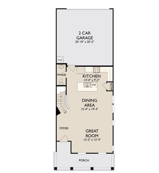 2D floor plan layout for the Alameda by Ashton Woods in Promenade at Clari Park, Murfreesboro, TN (Image 3).