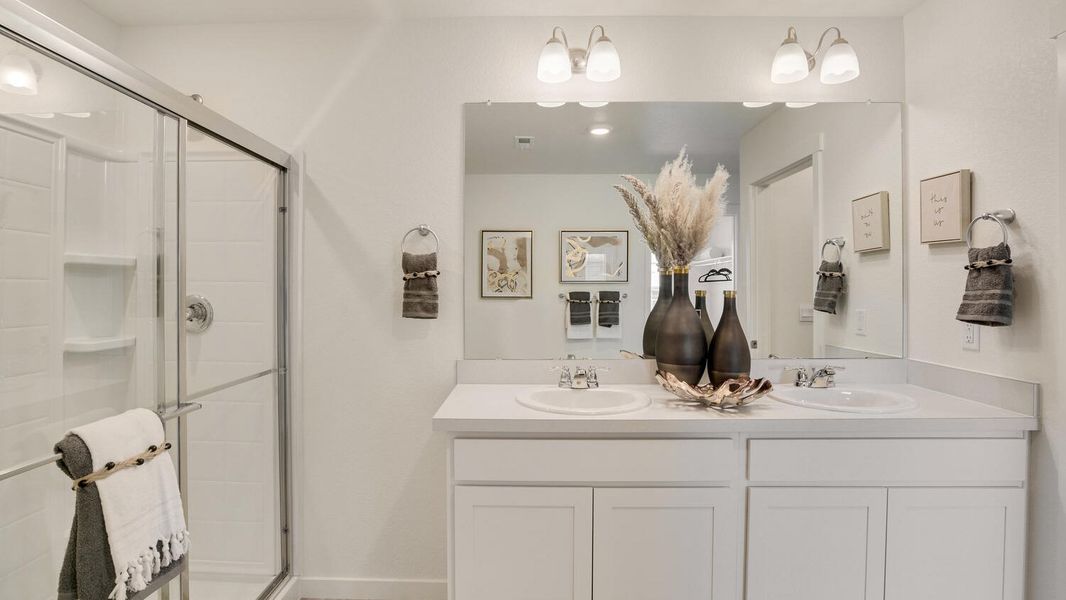 Furnished interior view inside a new home in Silver Peaks, Lochbuie (Image 17).