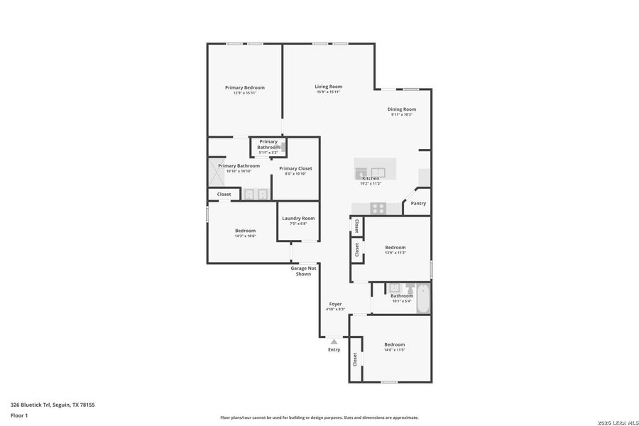 2D floor plan layout of this home in Arroyo Ranch, Seguin, TX (Image 5). 2D floor plan layout of this home in Arroyo Ranch, Seguin, TX (Image 5).