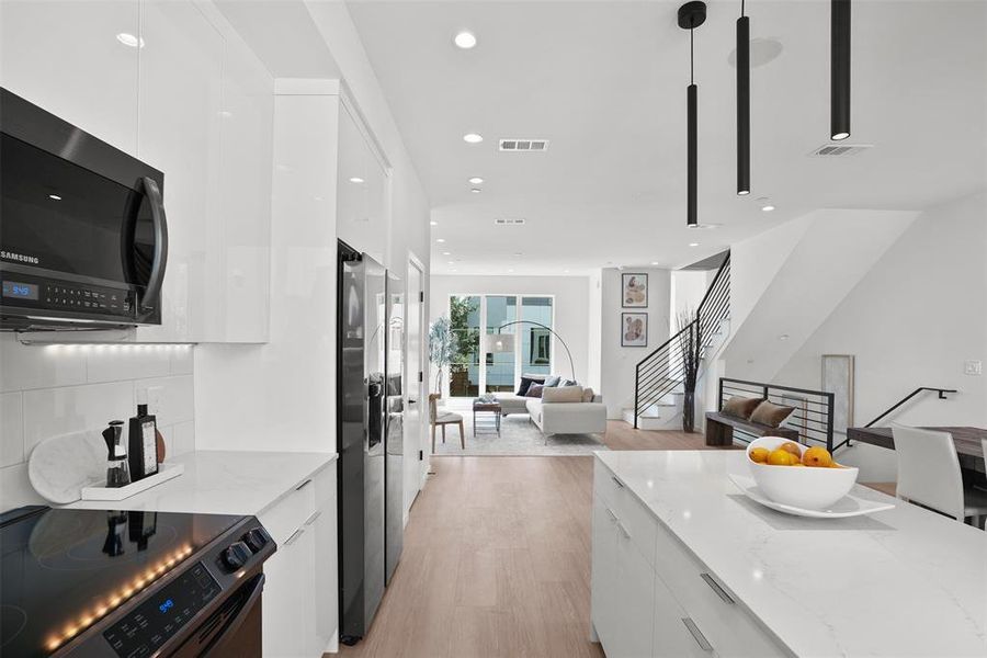 Furnished interior view inside a new home in , Dallas (Image 29).