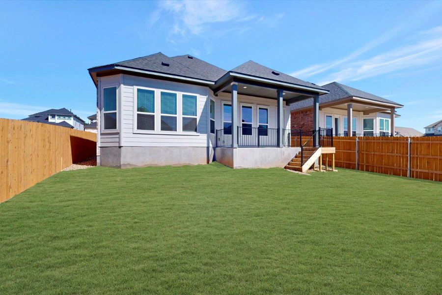 Exterior details and patio area of a home in Heritage, Dripping Springs (Image 22). Exterior details and patio area of a home in Heritage, Dripping Springs (Image 22).