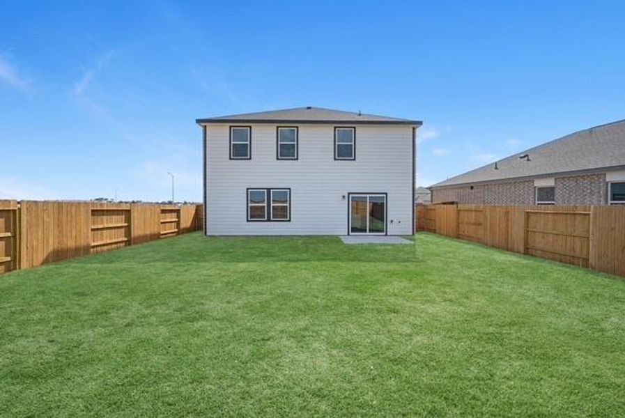 Exterior details and patio area of a home in Sunterra Lakes, Brookshire (Image 3). Exterior details and patio area of a home in Sunterra Lakes, Brookshire (Image 3).