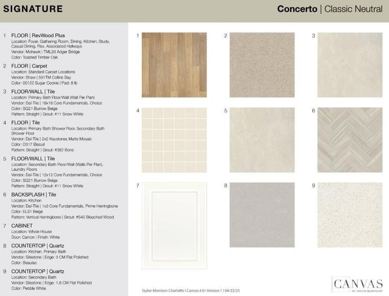 1706 Hubert Graham Way design selections! This home is currently under construction and selections are subject to change.