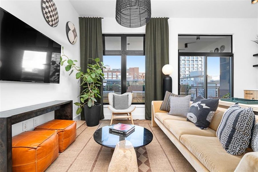 Furnished interior view inside a new home in The Leon on Ponce, Atlanta (Image 3).