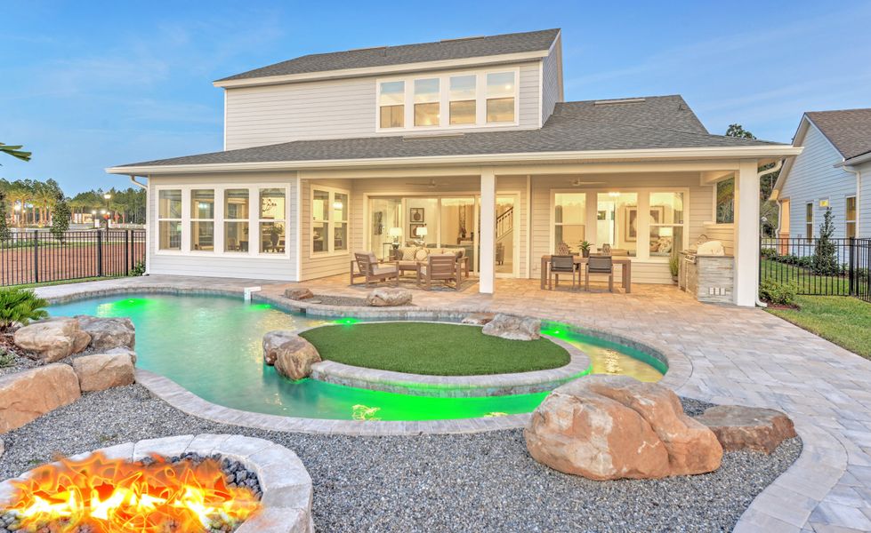 Representative exterior details of a home built from the Palos Verdes - Elite Series by ICI Homes in Reflections at Seabrook, Nocatee (Image 24). Representative exterior details of a home built from the Palos Verdes - Elite Series by ICI Homes in Reflections at Seabrook, Nocatee (Image 24).