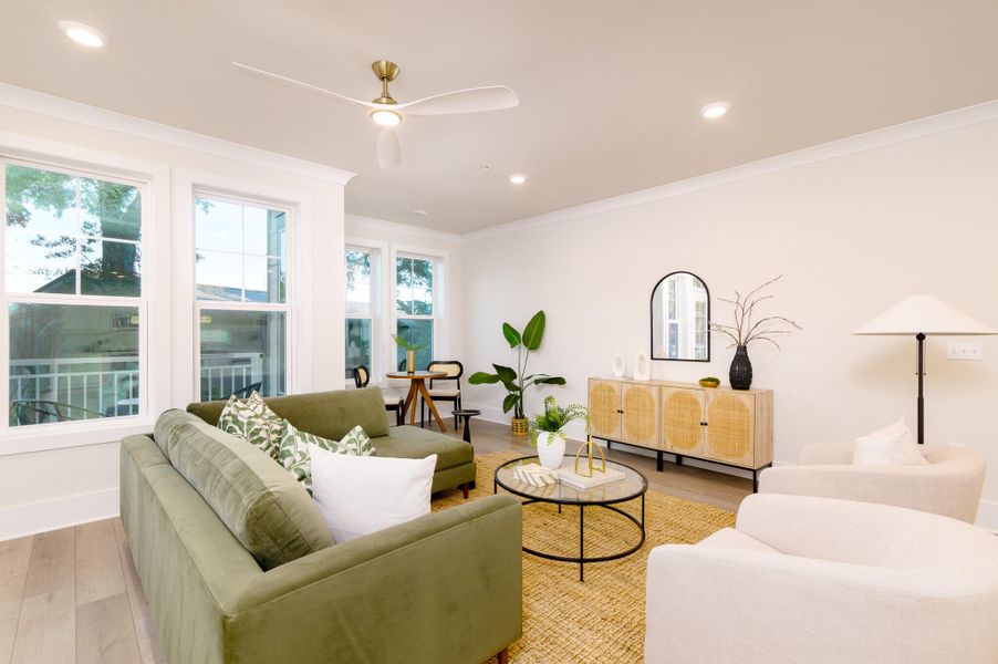 Furnished interior view inside a new home in Walk at Park Circle, North Charleston (Image 5). Furnished interior view inside a new home in Walk at Park Circle, North Charleston (Image 5).