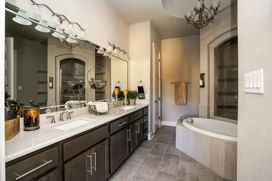 Representative furnished interior of a home built from the The Scottsdale 5000 by Whitestone Custom Homes in Johnson Ranch, Bulverde (Image 30).