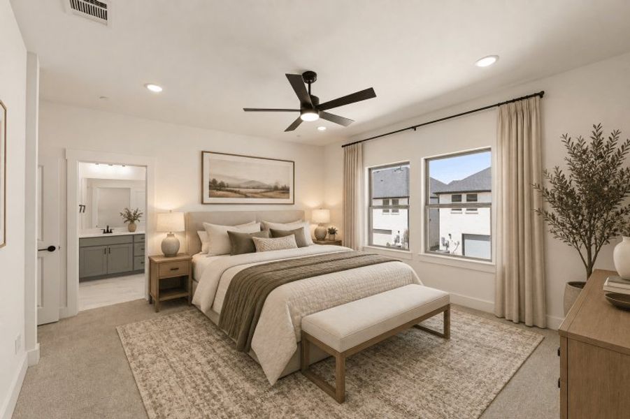 Furnished interior view inside a new home in Mosaic, Prosper (Image 12). Furnished interior view inside a new home in Mosaic, Prosper (Image 12).