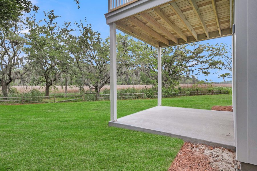 Exterior details and patio area of a home in , Charleston (Image 29).