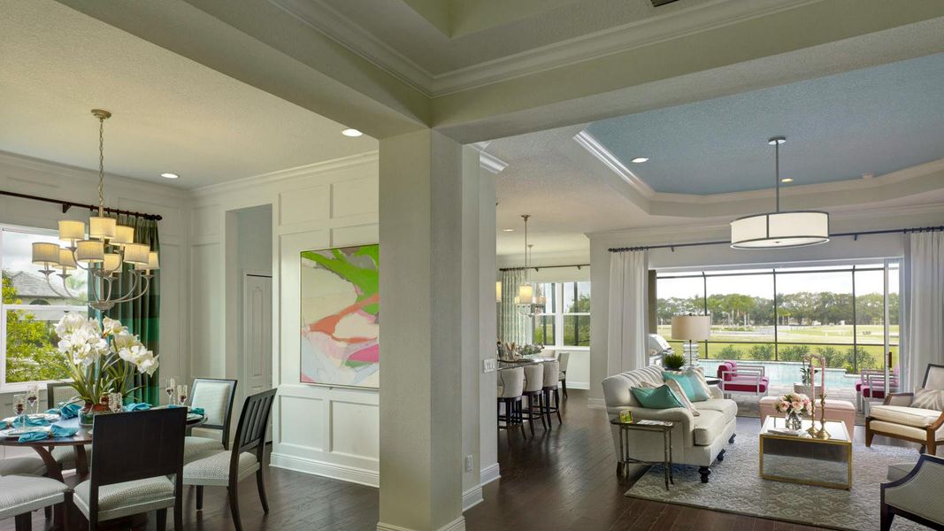 Furnished interior view inside a new home in Boca Royale Golf & Country Club Real Estate and Homes for Sale in Englewood, FL - Neal Communities, Englewood (Image 9).