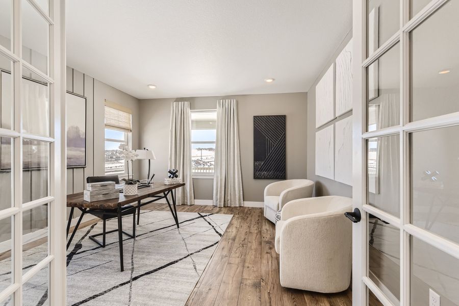 Representative furnished interior of a home built from the Keystone by Taylor Morrison in Dawson Trails, Castle Rock (Image 12).