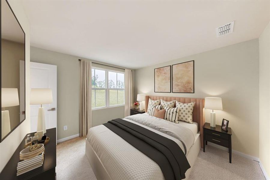 Furnished interior view inside a new home in Wren Woods 2-Story, Gray Court (Image 30).