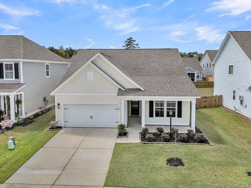 Front exterior of a new home in High Point at Foxbank, Moncks Corner, SC, highlighting curb appeal (Image 30).