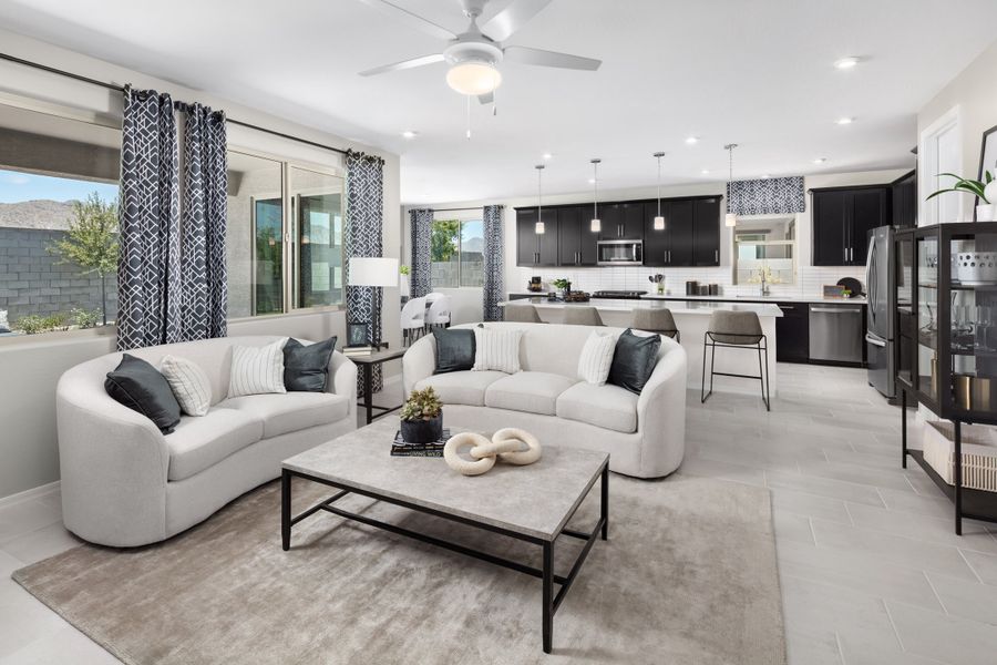 Representative furnished interior of a home built from the Savannah by Beazer Homes in Tirreno at IronWing: Tirreno, Litchfield Park (Image 8). Representative furnished interior of a home built from the Savannah by Beazer Homes in Tirreno at IronWing: Tirreno, Litchfield Park (Image 8).