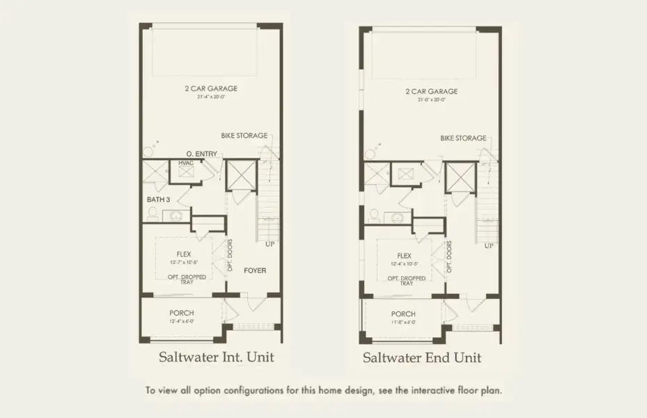 2D floor plan layout for the Saltwater by DiVosta in The Dunes at Juno Beach, Juno Beach, FL (Image 4).