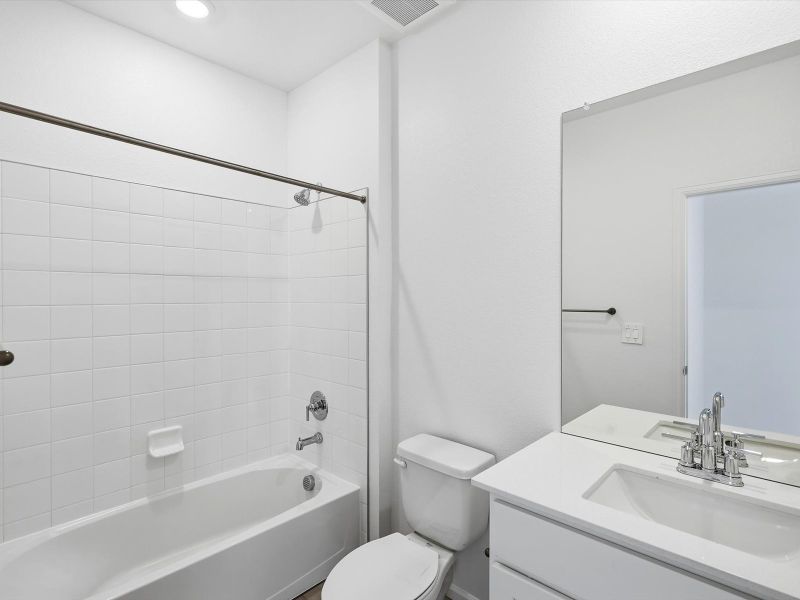 Furnished interior view inside a new home in Poudre Heights: The Alpine Collection, Windsor (Image 7).