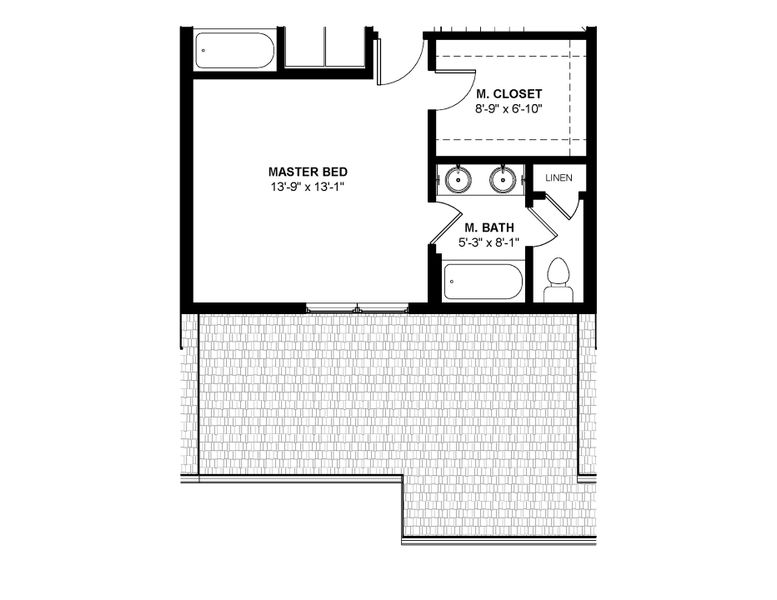2D floor plan layout for the Telluride by Hartford Homes in Timnath Ranch Townhomes, Timnath, CO (Image 5).