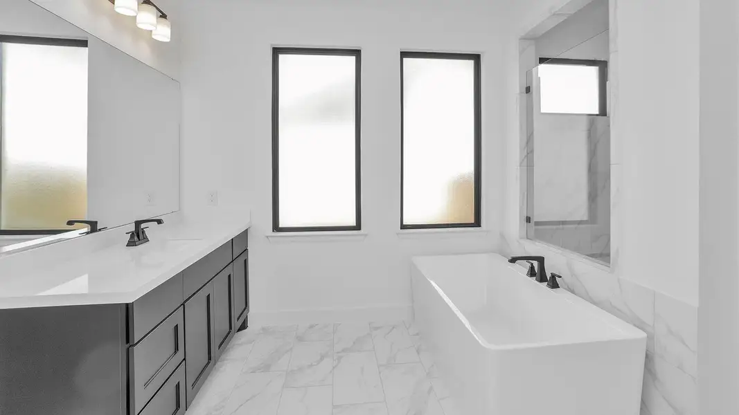 Furnished interior view inside a new home in Escondido 80', Magnolia (Image 7). Furnished interior view inside a new home in Escondido 80', Magnolia (Image 7).