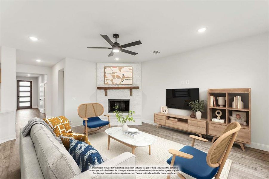 Furnished interior view inside a new home in Waterscape Classic 50s, Royse City (Image 14).