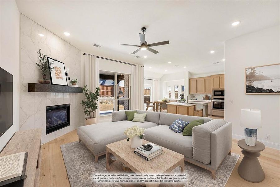 Furnished interior view inside a new home in Windsong Ranch, Prosper (Image 19).