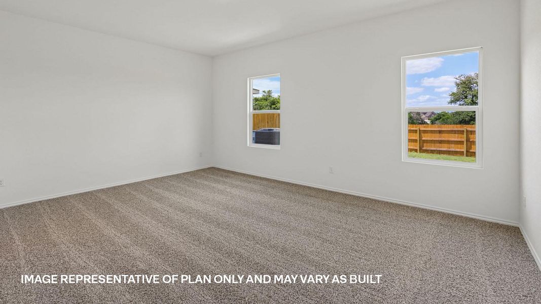 Representative unfurnished interior of a home built from the The Kendall by D.R. Horton in Valverde, Bastrop (Image 18).