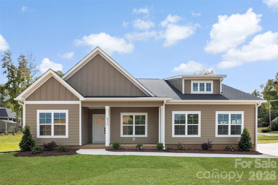 Front exterior of a new home in , Kings Mountain, NC, highlighting curb appeal (Image 1). Front exterior of a new home in , Kings Mountain, NC, highlighting curb appeal (Image 1).