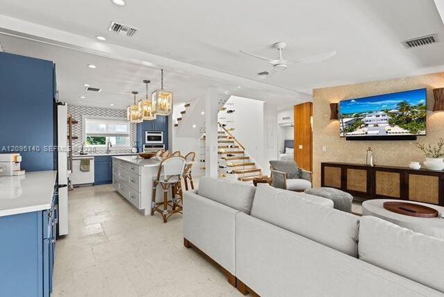 Furnished interior view inside a new home in , Islamorada, Village of Islands (Image 16).