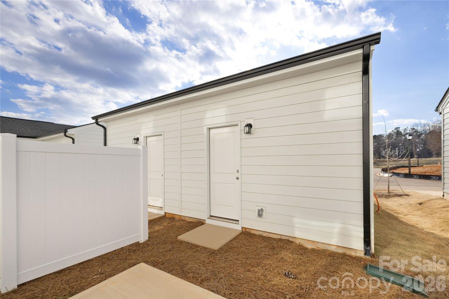 Exterior details and patio area of a home in Edgewood Preserve, Huntersville (Image 22). Exterior details and patio area of a home in Edgewood Preserve, Huntersville (Image 22).