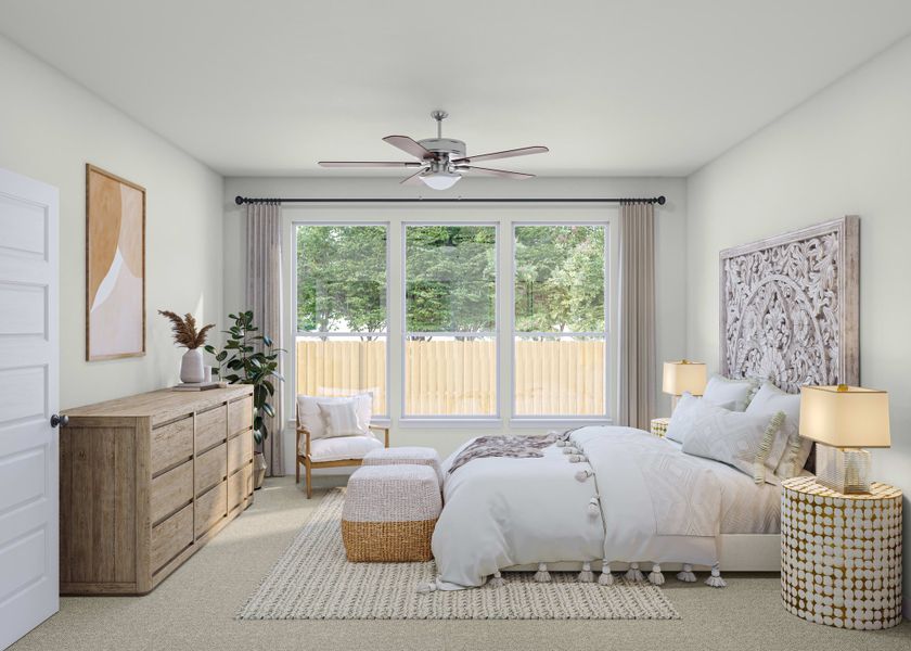 Representative furnished interior of a home built from the Mariposa by Tri Pointe Homes in Terrace Collection At Turner's Crossing, Buda (Image 13).