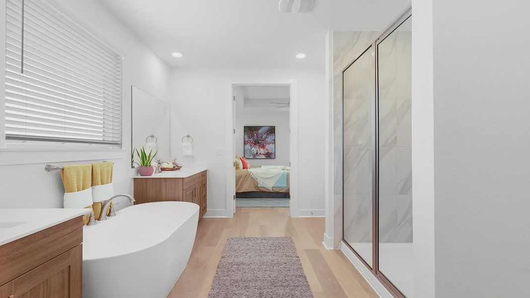 Furnished interior view inside a new home in Santa Rita Ranch, Liberty Hill (Image 22).